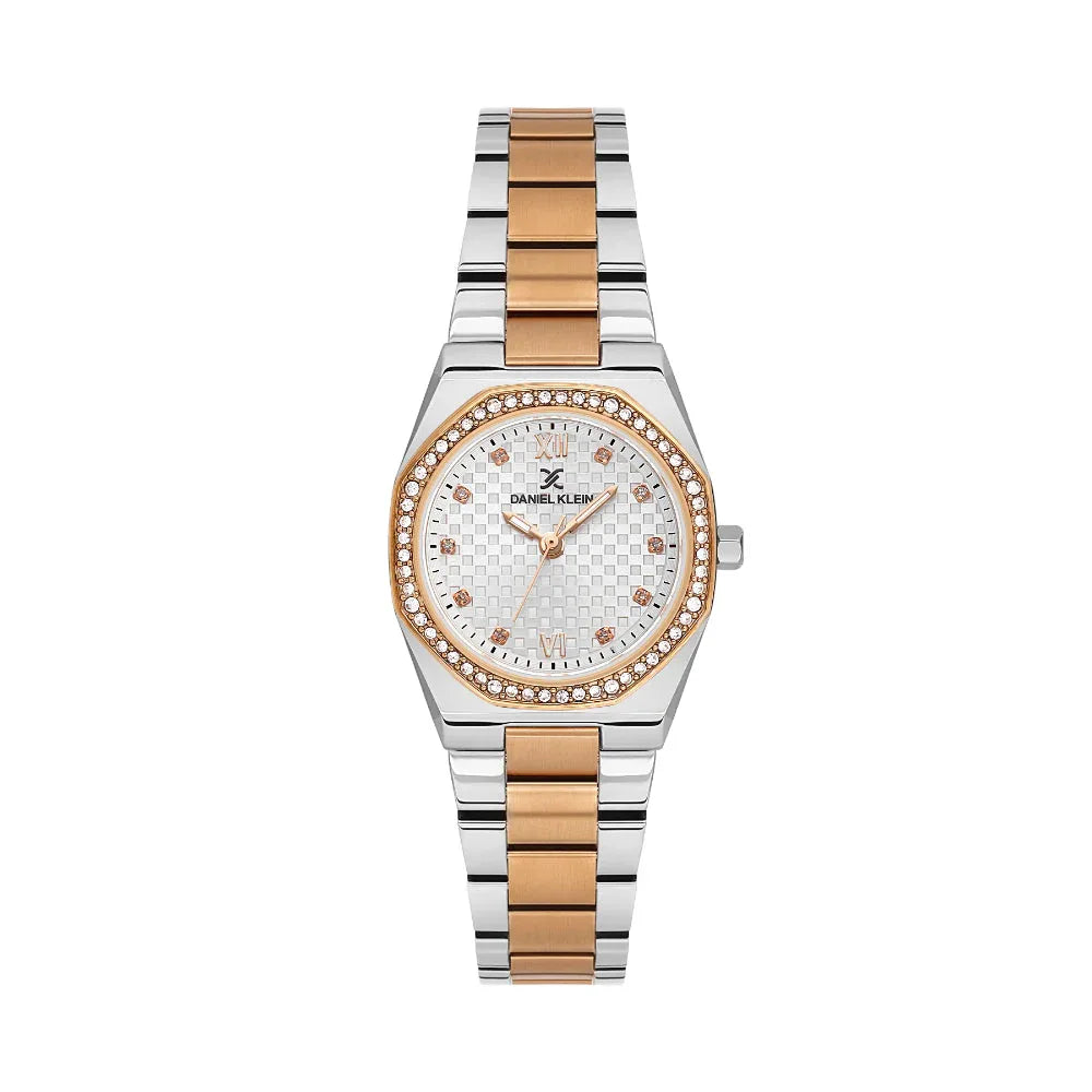 Daniel Klein Premium Silver and Rose Gold Stainless Steel Watch for Women DK.1.14099-6 - Daniel Klein Saudi Arabia