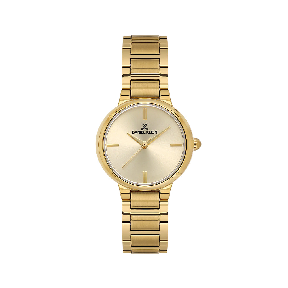 Daniel Klein Premium Gold Stainless Steel Watch for Women DK.1.14100-4