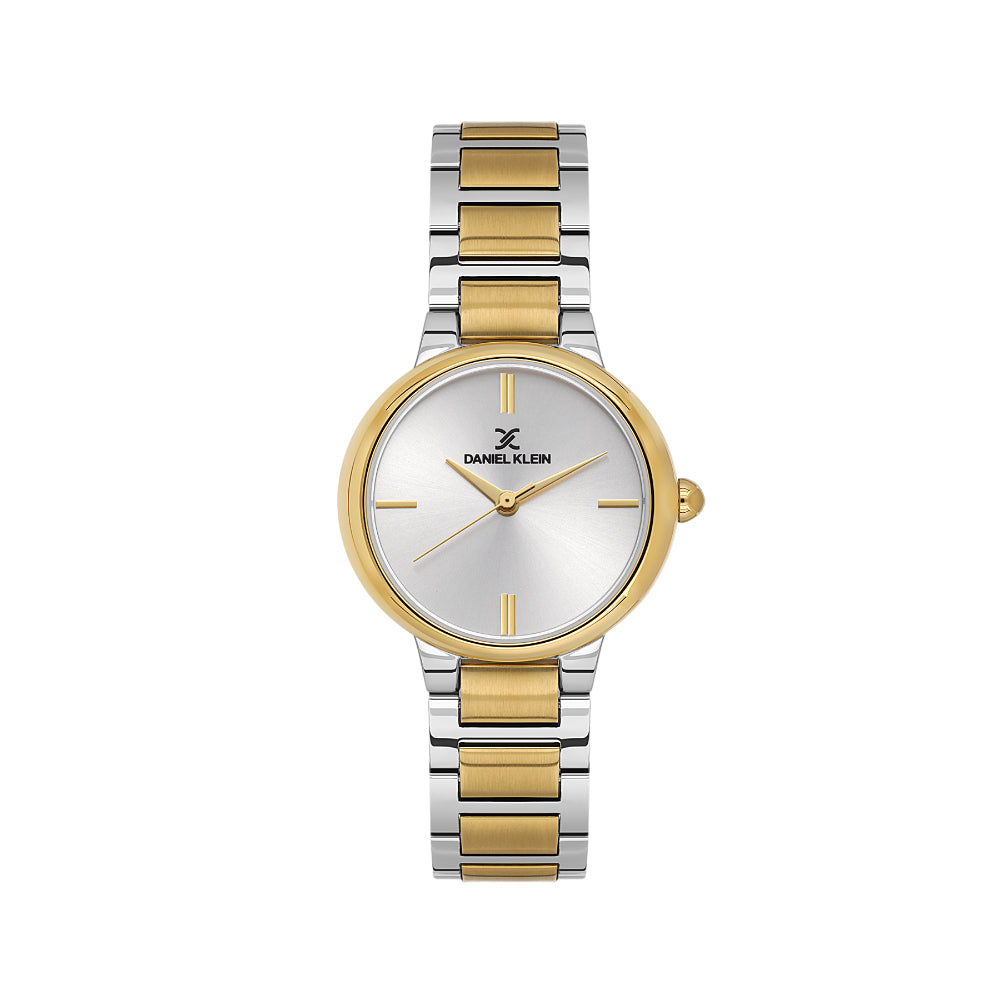 دانيال كلاين ساعة فضي وذهبي من ستانلس ستيل للنساء DK.1.14100-5