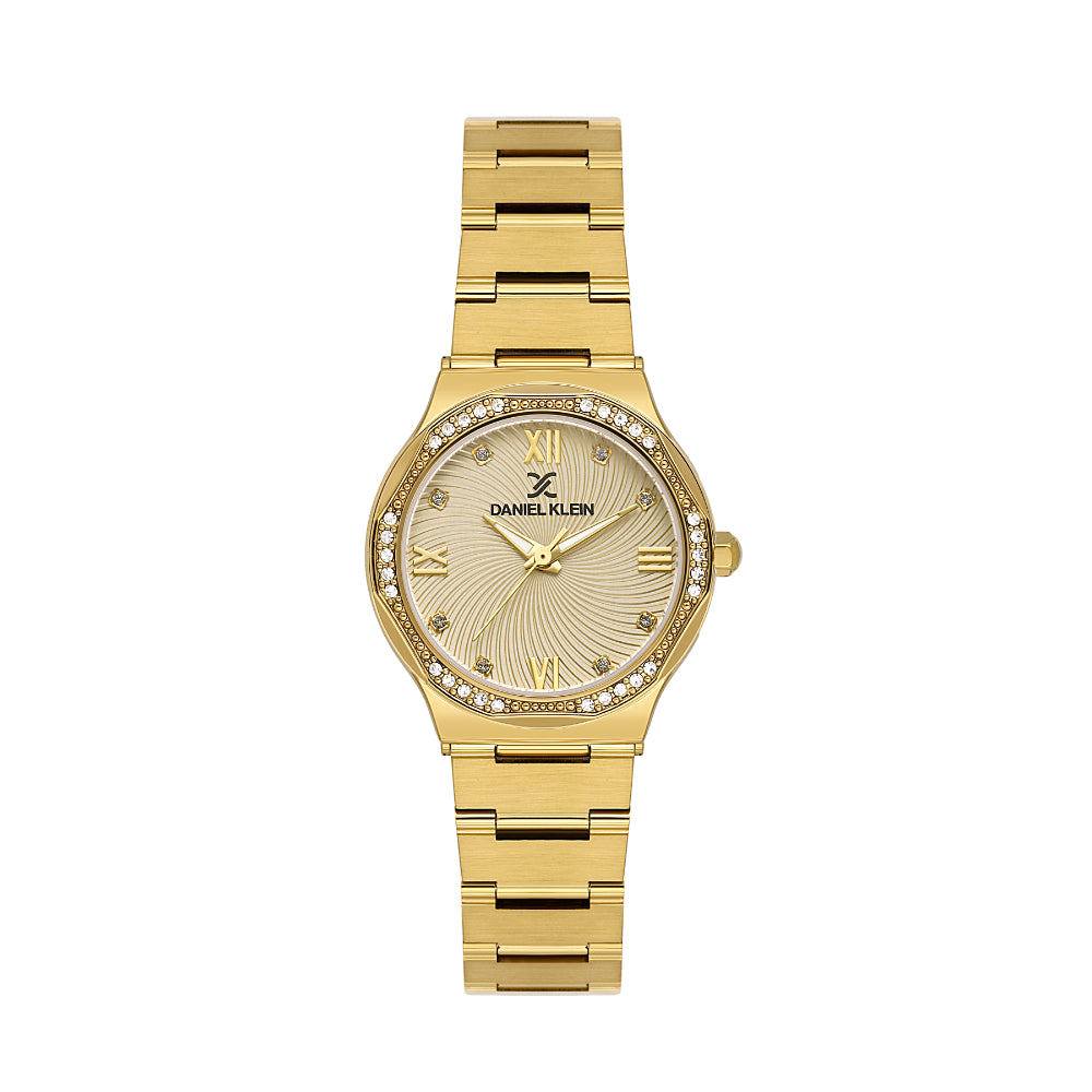 Daniel Klein Premium Gold Stainless Steel Watch for Women DK.1.14101-2