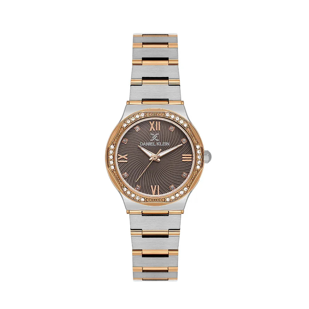 Daniel Klein Premium Silver and Rose Gold Stainless Steel Watch for Women DK.1.14101-6 - Daniel Klein Saudi Arabia