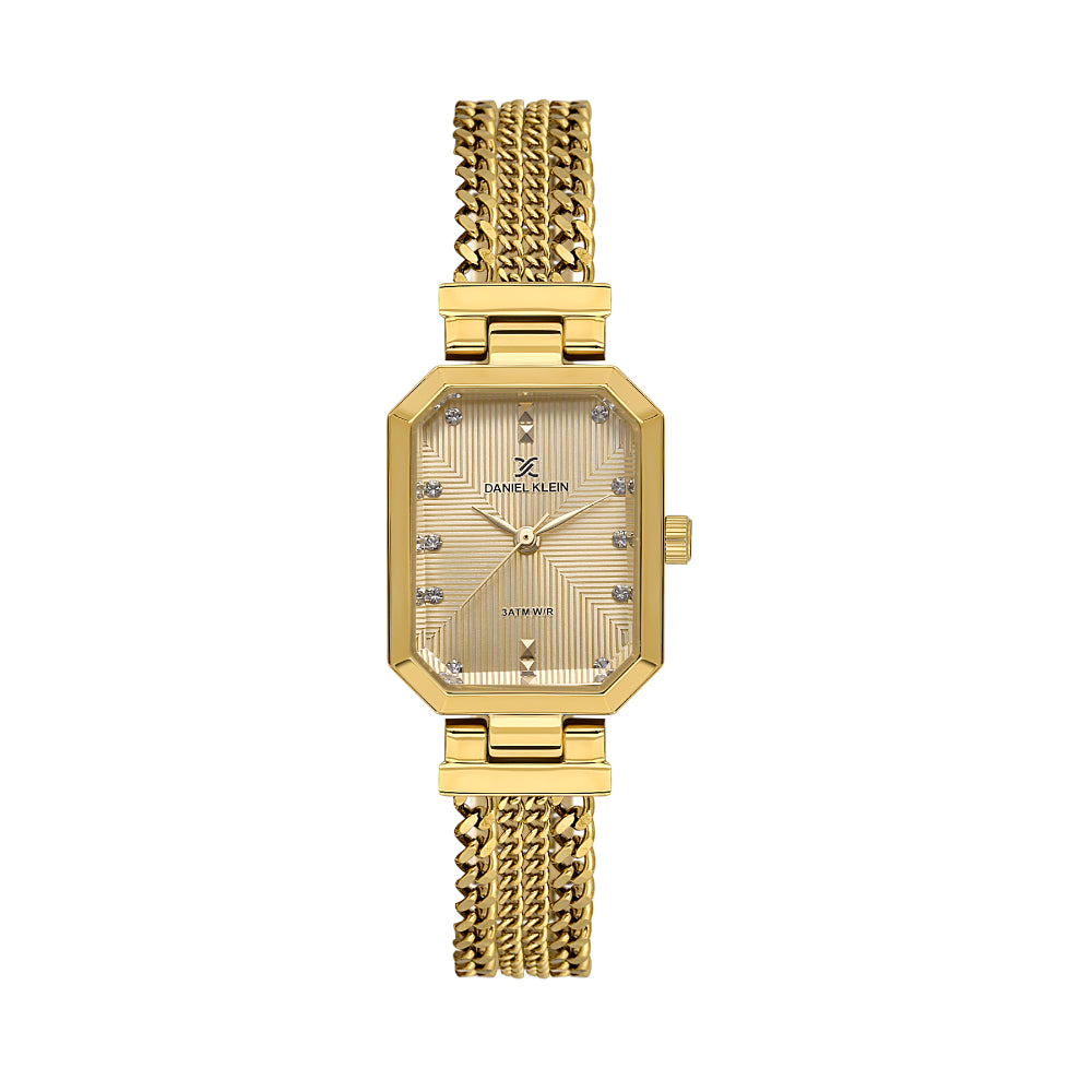 Daniel Klein Premium Gold Stainless Steel Watch for Women DK.1.14103-3
