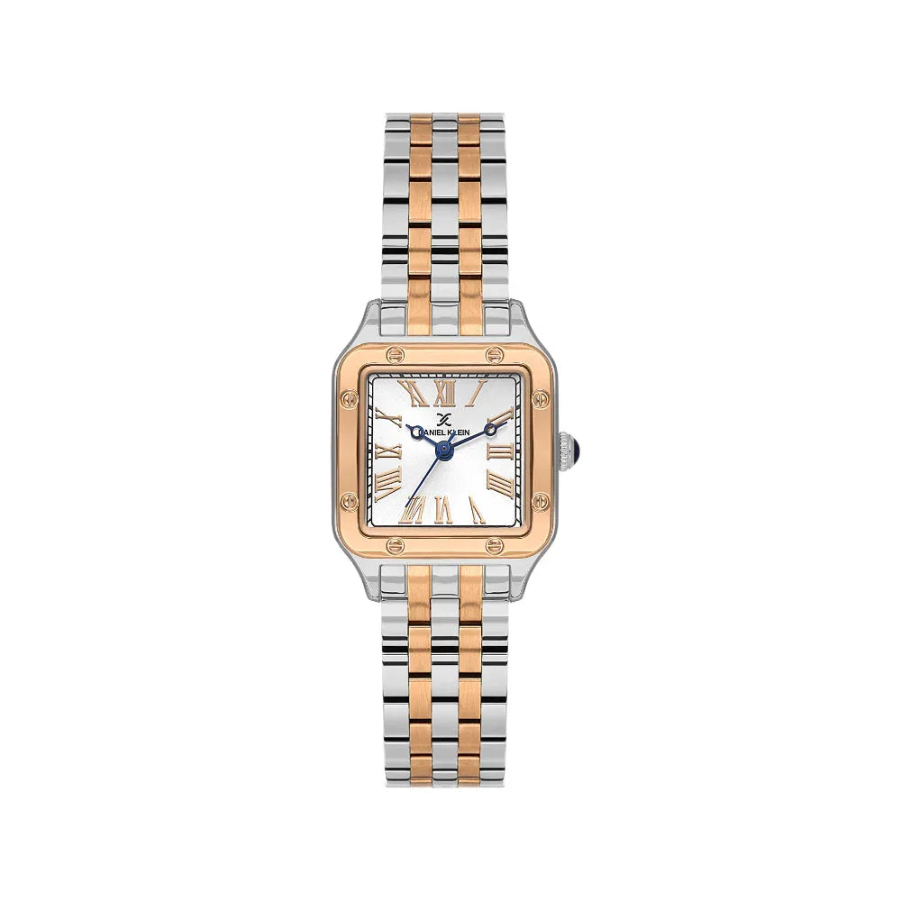 Daniel Klein Premium Silver and Rose Gold Stainless Steel Watch for Women DK.1.14104-7 - Daniel Klein Saudi Arabia