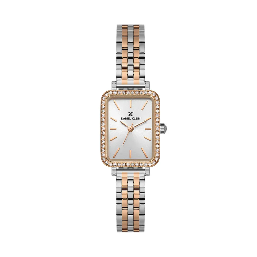 Daniel Klein Premium Silver and Rose Gold Stainless Steel Watch for Women DK.1.14105-6 - Daniel Klein Saudi Arabia