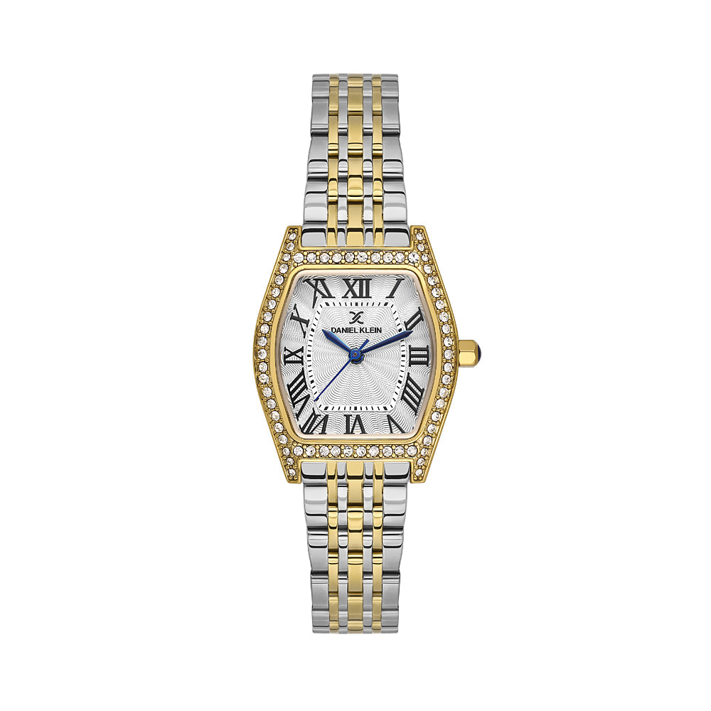 Daniel Klein Premium Silver and Gold Stainless Steel Watch for Women DK.1.14106-3
