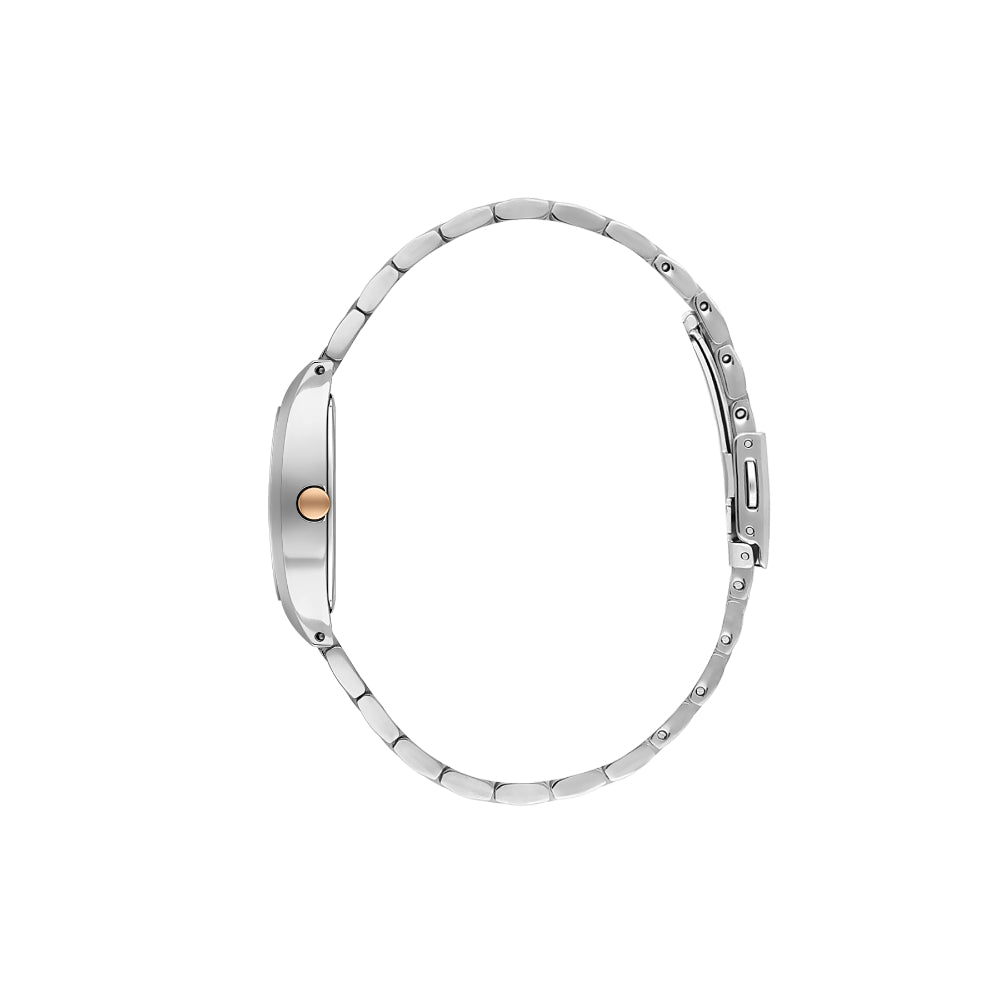 Daniel Klein Premium Silver and Rose Gold Stainless Steel Watch for Women DK.1.14107-6