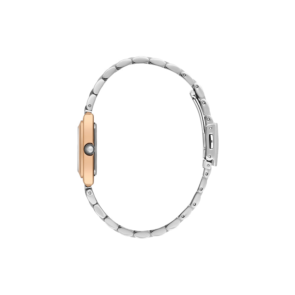 Daniel Klein Premium Silver and Rose Gold Stainless Steel Watch for Women DK.1.14108-6