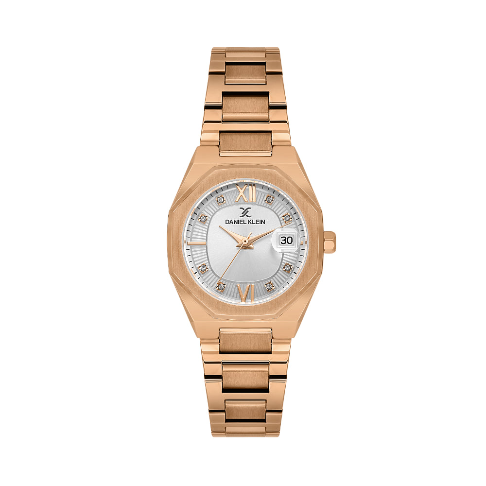 Daniel Klein Premium Rose Gold Stainless Steel Watch for Women DK.1.14109-5