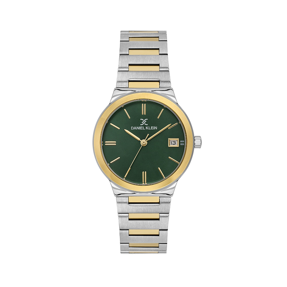 Daniel Klein Premium Silver and Gold Stainless Steel Watch for Women DK.1.14110-4