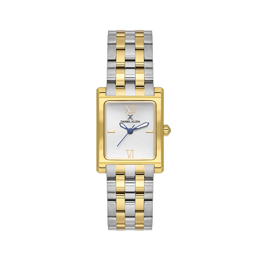 Daniel Klein Premium Silver and Gold Stainless Steel Watch for Women DK.1.14111-3