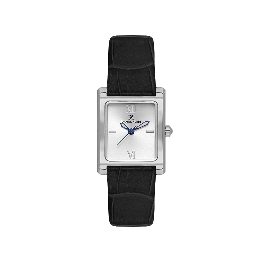 Daniel Klein Leather Black Watch for Women DK.1.14112-1