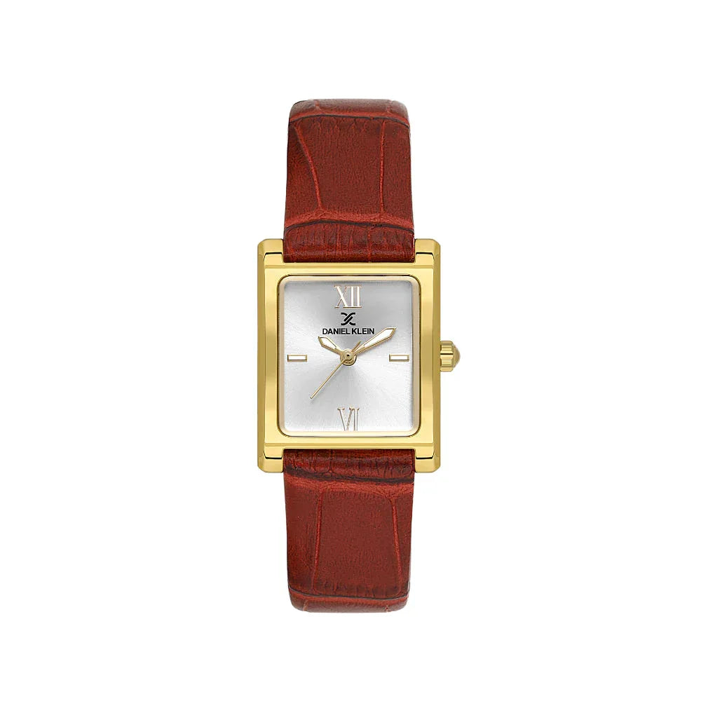 Daniel Klein Premium Dark Red Leather Watch for Women DK.1.14112-5 - Daniel Klein Saudi Arabia