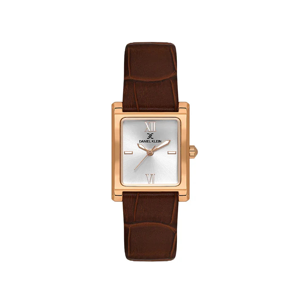 Daniel Klein Premium Dark Brown Leather Watch for Women DK.1.14112-6 - Daniel Klein Saudi Arabia