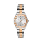 Daniel Klein Premium Silver and Rose Gold Stainless Steel Watch for Women DK.1.14113-6