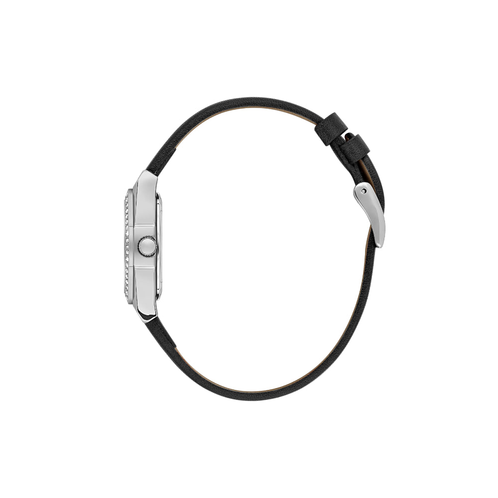 Daniel Klein Leather Black Watch for Women DK.1.14114-1