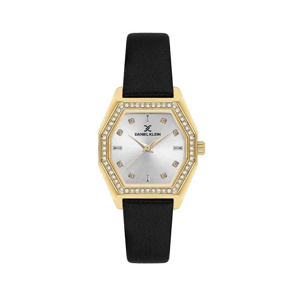 Daniel Klein Premium Black Leather Watch for Women DK.1.14114-2 - Daniel Klein Saudi Arabia
