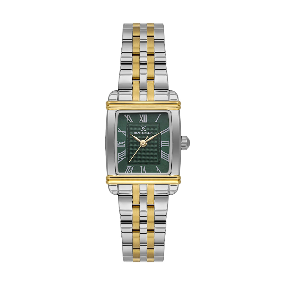 Daniel Klein Premium Silver and Gold Stainless Steel Watch for Women DK.1.14115-4