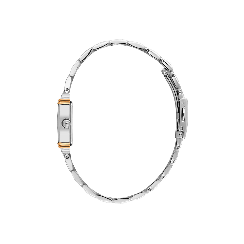 Daniel Klein Premium Silver and Rose Gold Stainless Steel Watch for Women DK.1.14115-6