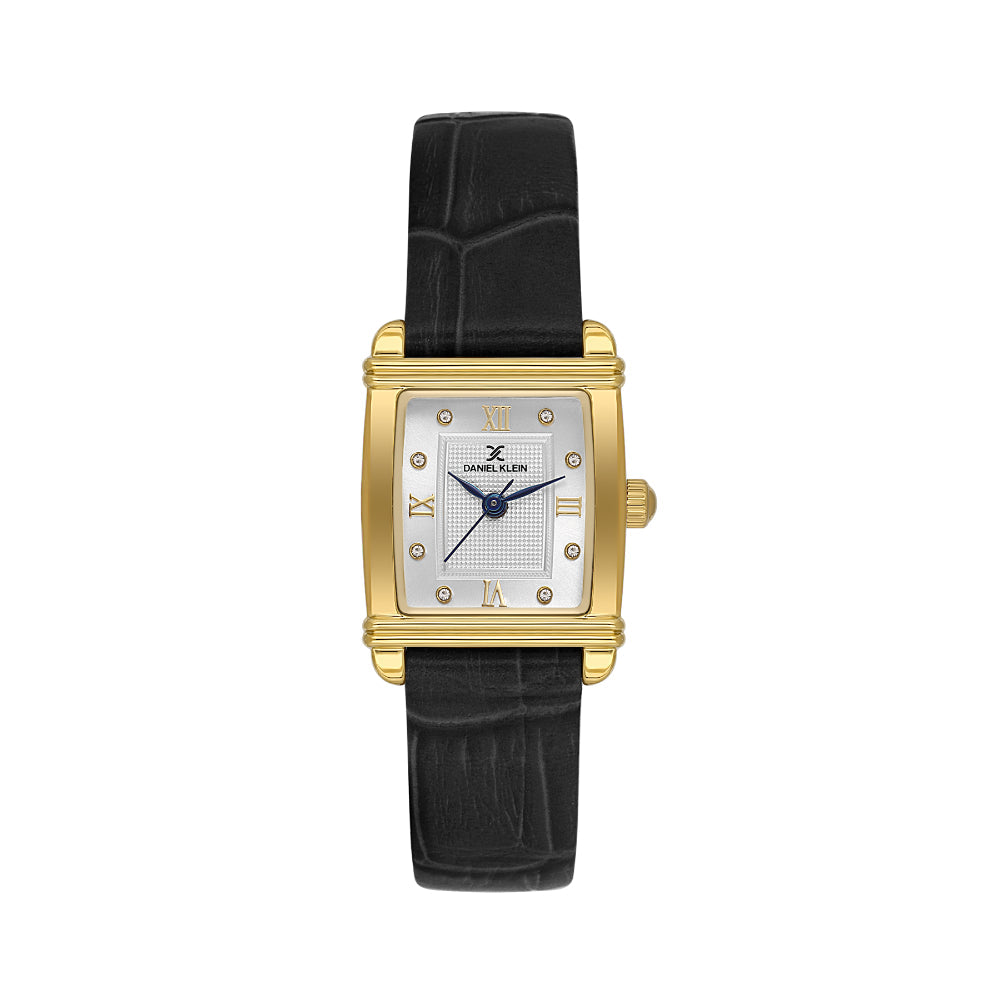 Daniel Klein Premium Black Leather Watch for Women DK.1.14116-2