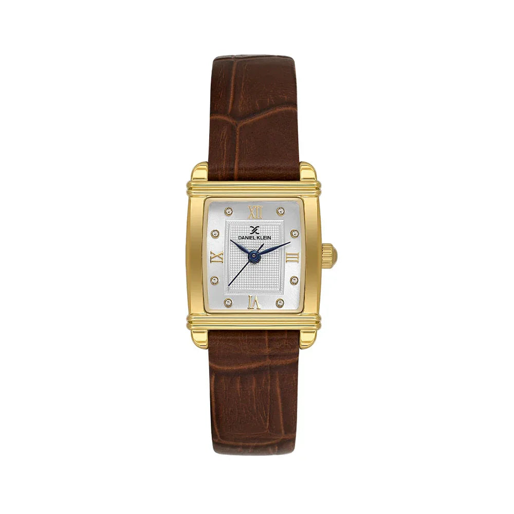 Daniel Klein Premium Dark Brown Leather Watch for Women DK.1.14116-3 - Daniel Klein Saudi Arabia