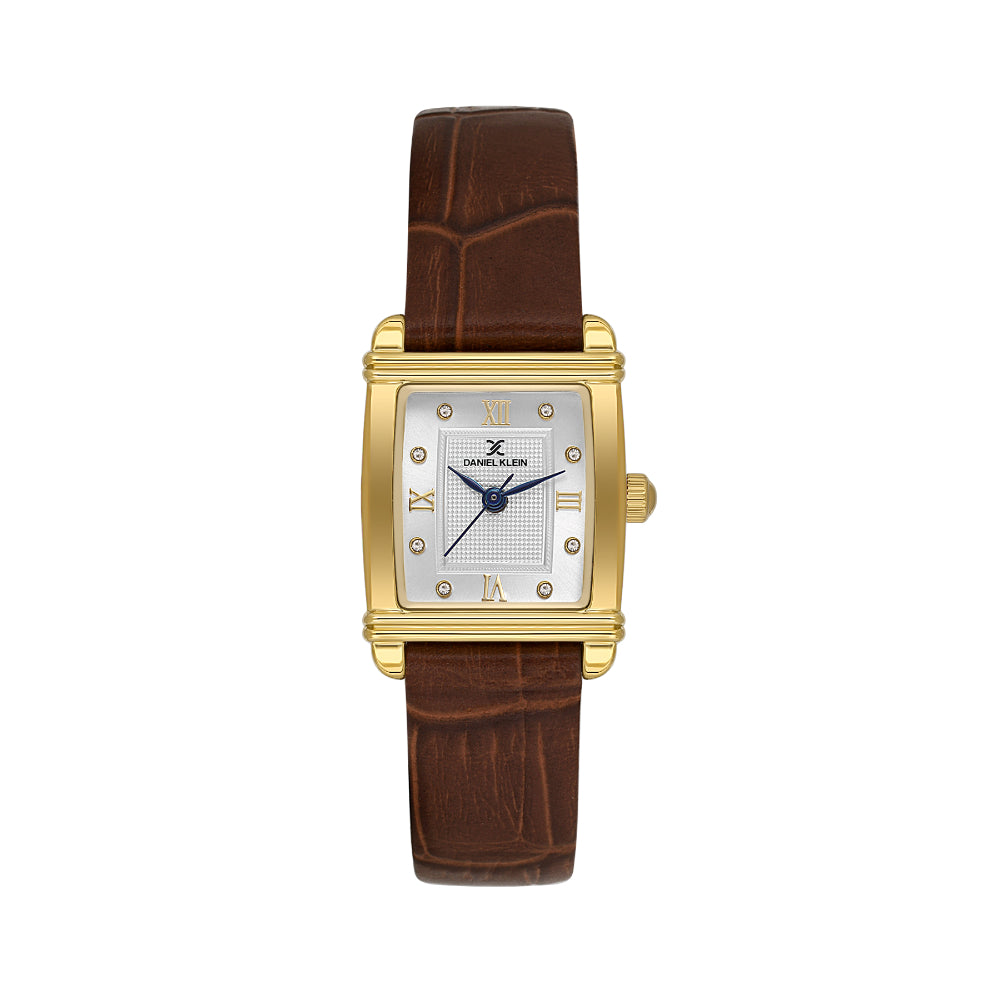 Daniel Klein Premium Dark Brown Leather Watch for Women DK.1.14116-3