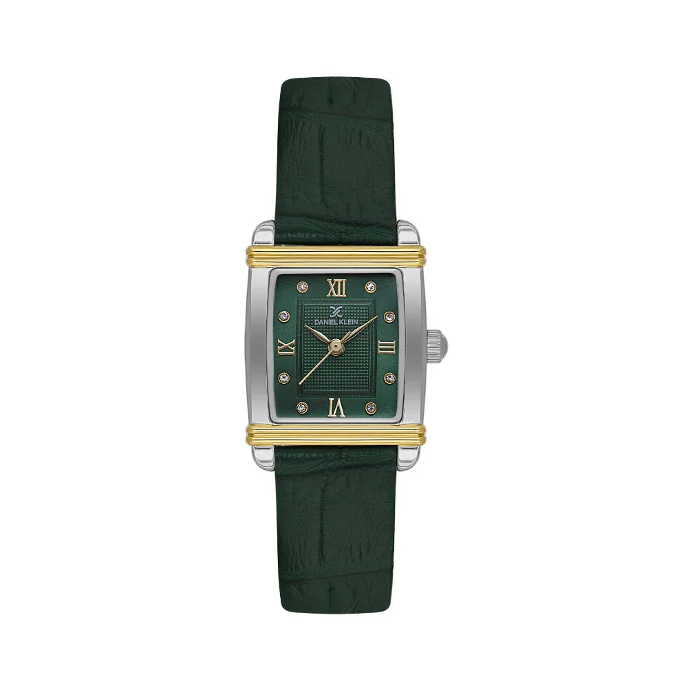 Daniel Klein Premium Green Leather Watch for Women DK.1.14116-4 - Daniel Klein Saudi Arabia