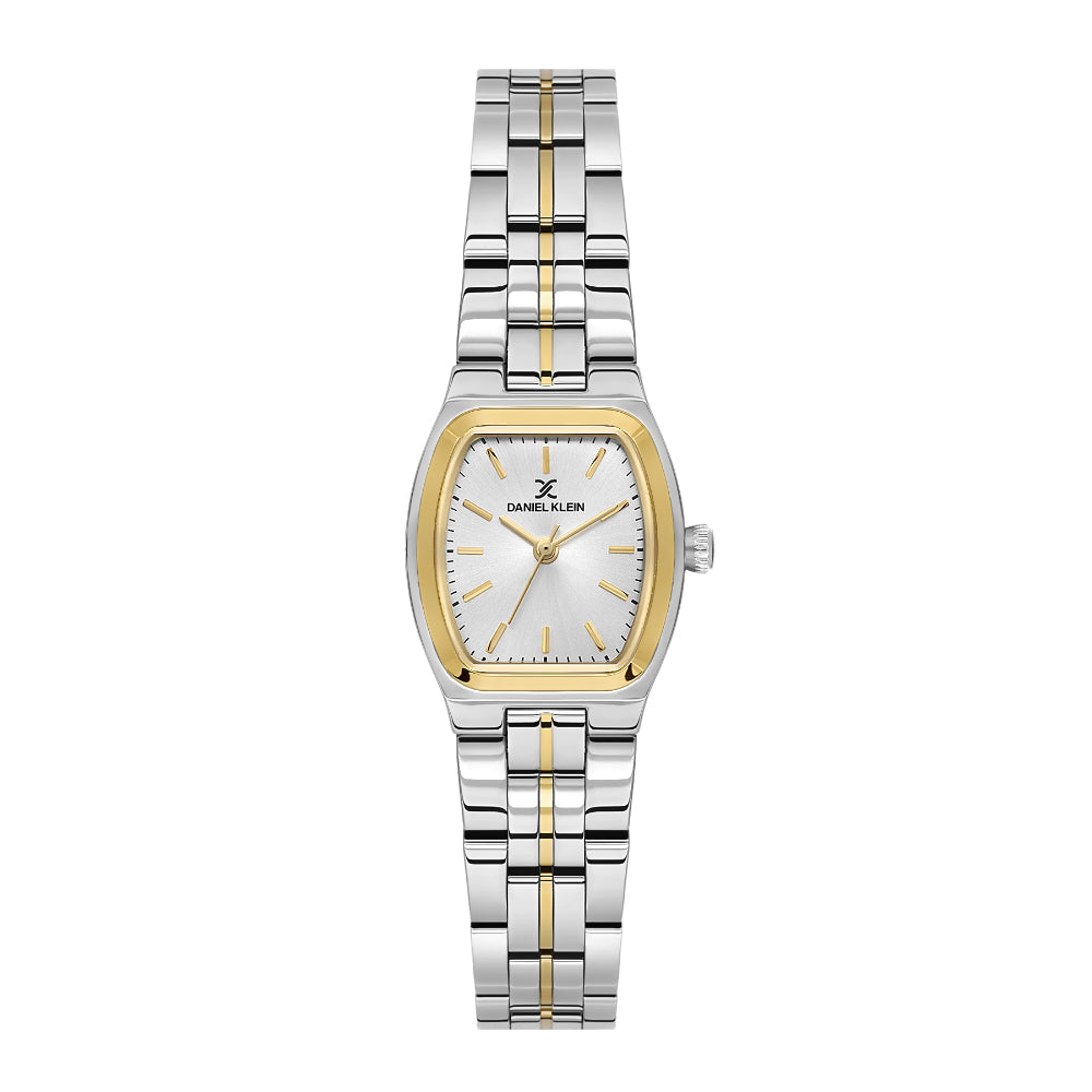 Daniel Klein Premium Silver and Gold Stainless Steel Watch for Women DK.1.14117-4