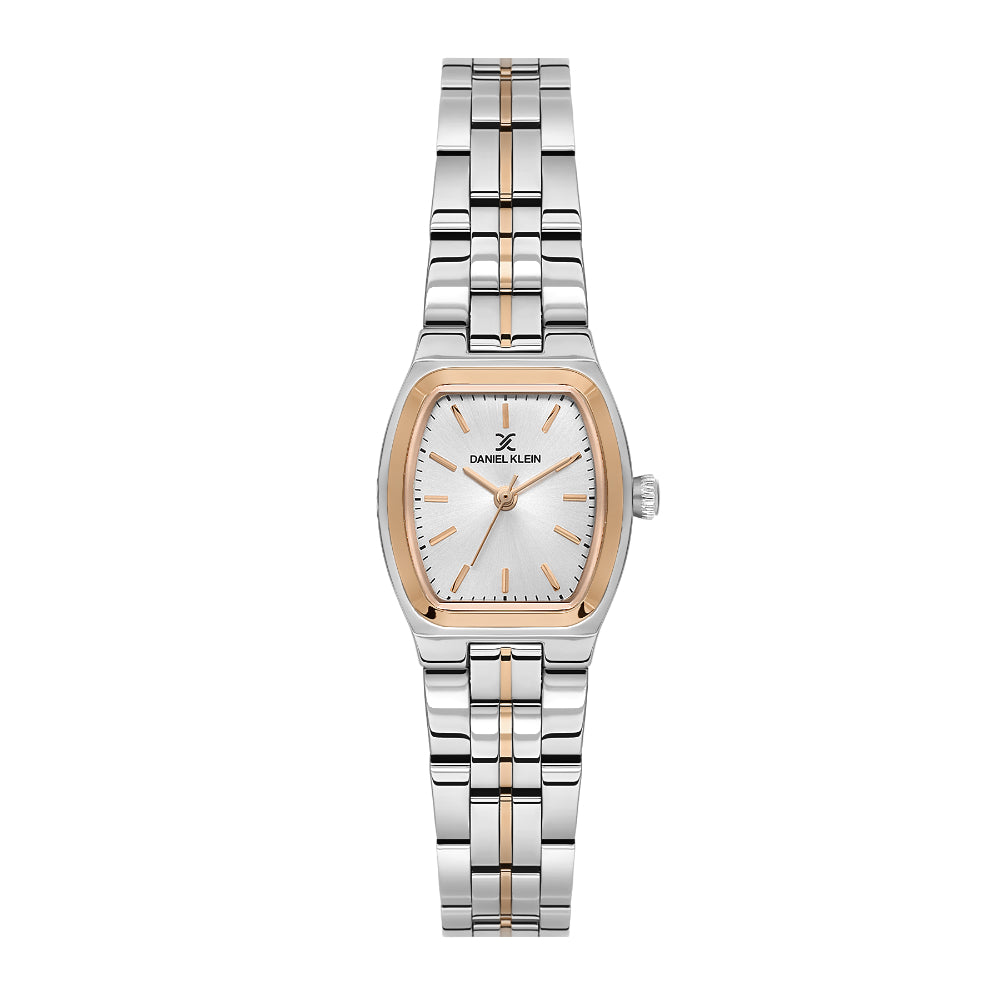 Daniel Klein Stainless Steel Silver and Rose Gold Watch for Women DK.1.14117-6