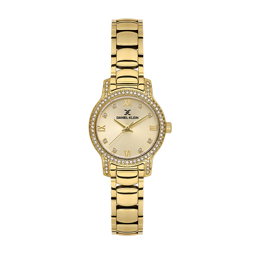 Daniel Klein Premium Gold Stainless Steel Watch for Women DK.1.14118-3