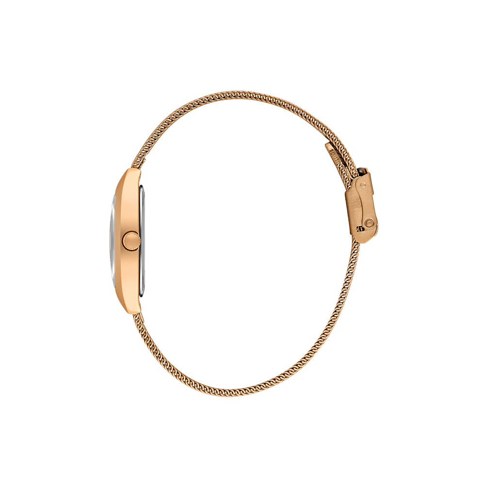 دانيال كلاين ساعة بحزام شبكي ذهبي وردي للنساء DK.1.14119-5