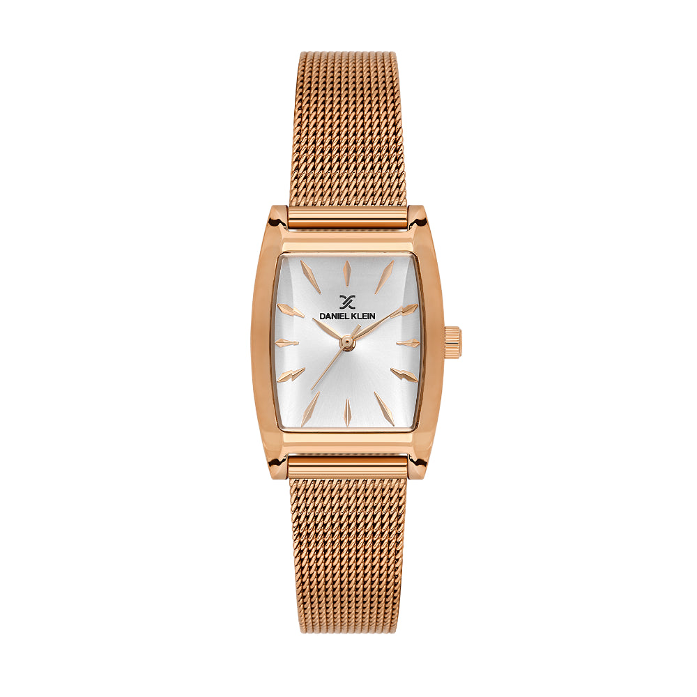 دانيال كلاين ساعة بحزام شبكي ذهبي وردي للنساء DK.1.14119-5