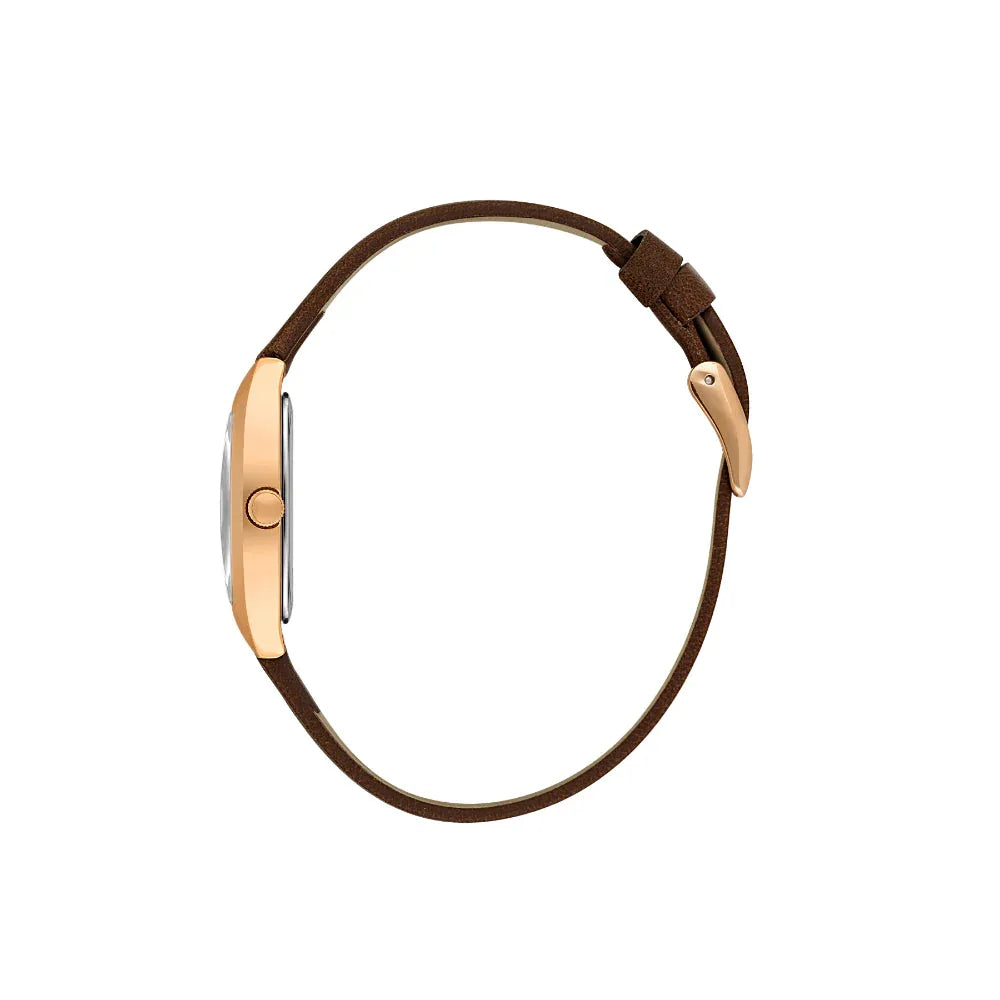 Daniel Klein Premium Dark Brown Leather Watch for Women DK.1.14120-6 - Daniel Klein Saudi Arabia