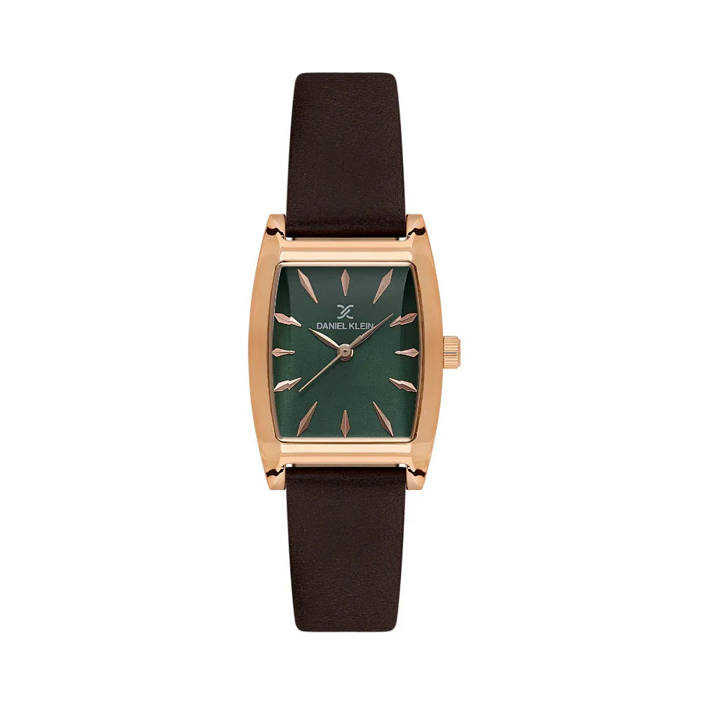 Daniel Klein Premium Dark Brown Leather Watch for Women DK.1.14120-6 - Daniel Klein Saudi Arabia