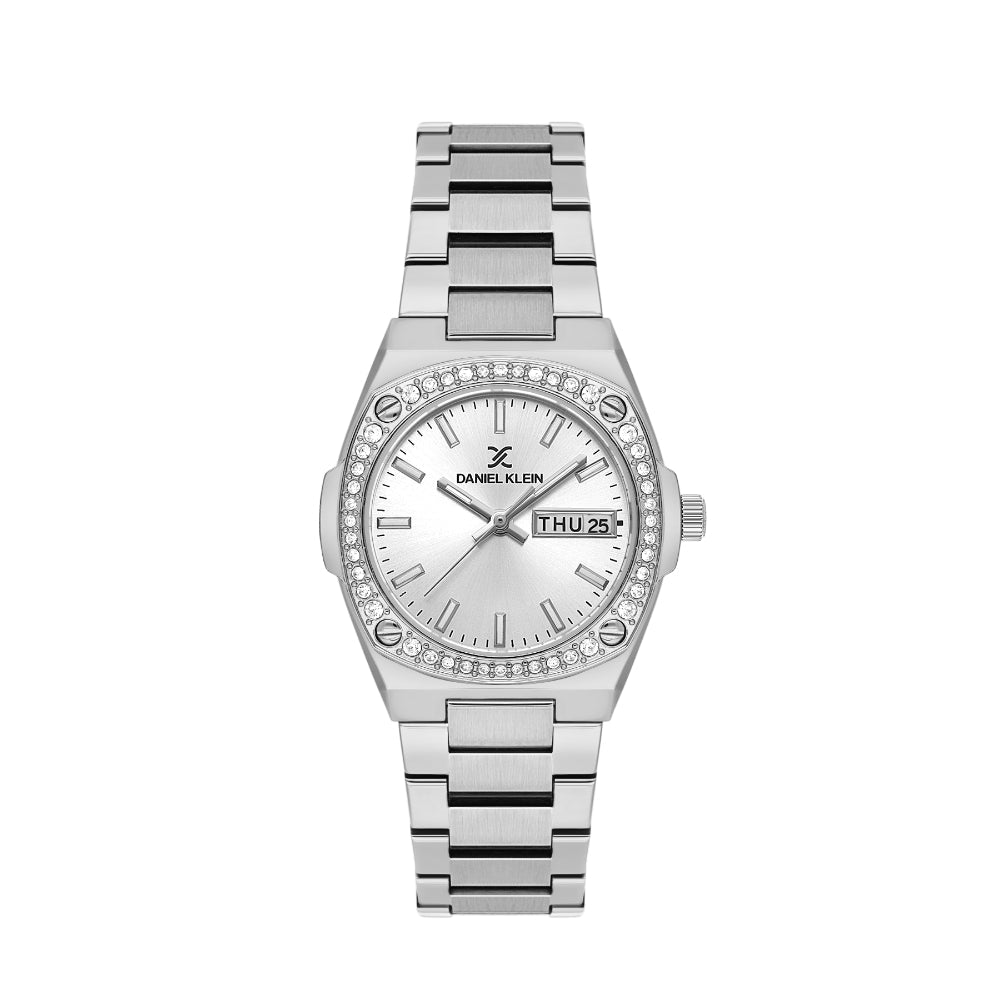 Daniel Klein Premium Silver Stainless Steel Watch for Women DK.1.14122-1