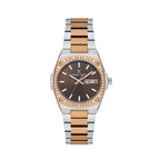 Daniel Klein Premium Silver and Rose Gold Stainless Steel Watch for Women DK.1.14122-6