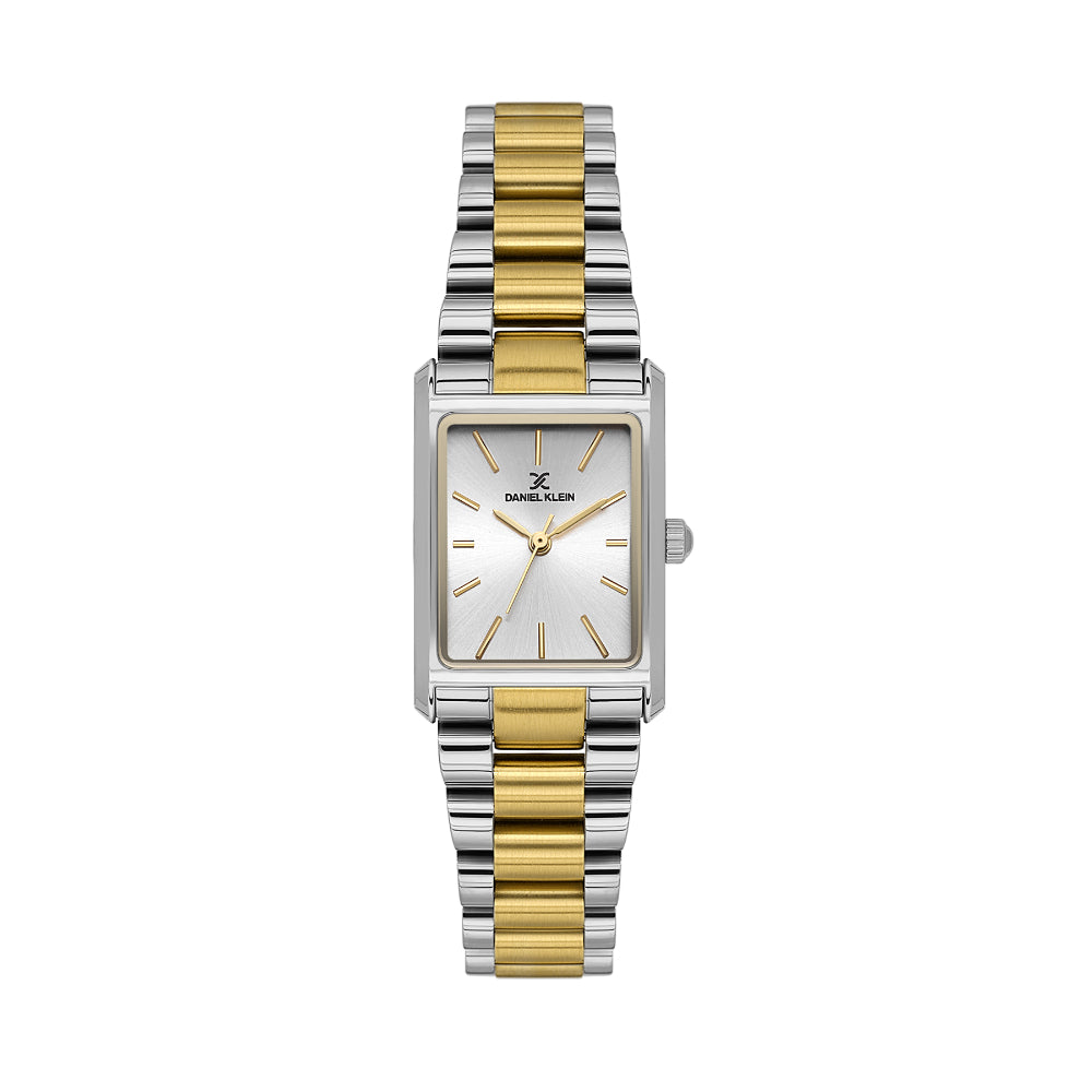 Daniel Klein Premium Silver and Gold Stainless Steel Watch for Women DK.1.14123-4