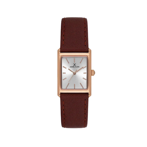 Daniel Klein Premium Dark Red Leather Watch for Women DK.1.14124-4 - Daniel Klein Saudi Arabia