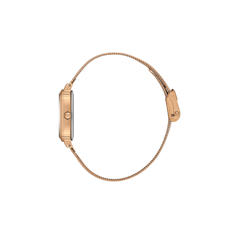 دانيال كلاين ساعة بحزام شبكي ذهبي وردي للنساء DK.1.14125-6