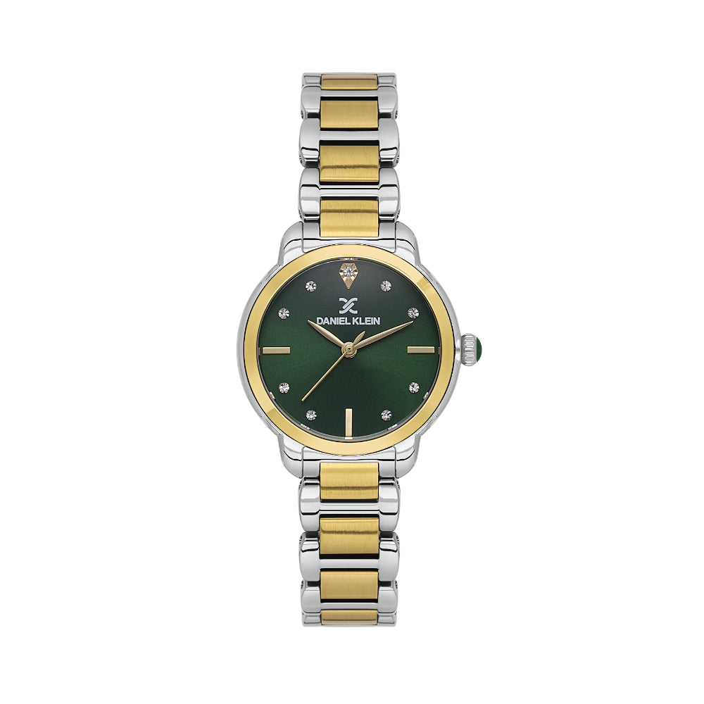 Daniel Klein Premium Silver and Gold Stainless Steel Watch for Women DK.1.14126-3