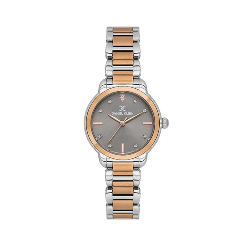 Daniel Klein Premium Silver and Rose Gold Stainless Steel Watch for Women DK.1.14126-6 - Daniel Klein Saudi Arabia