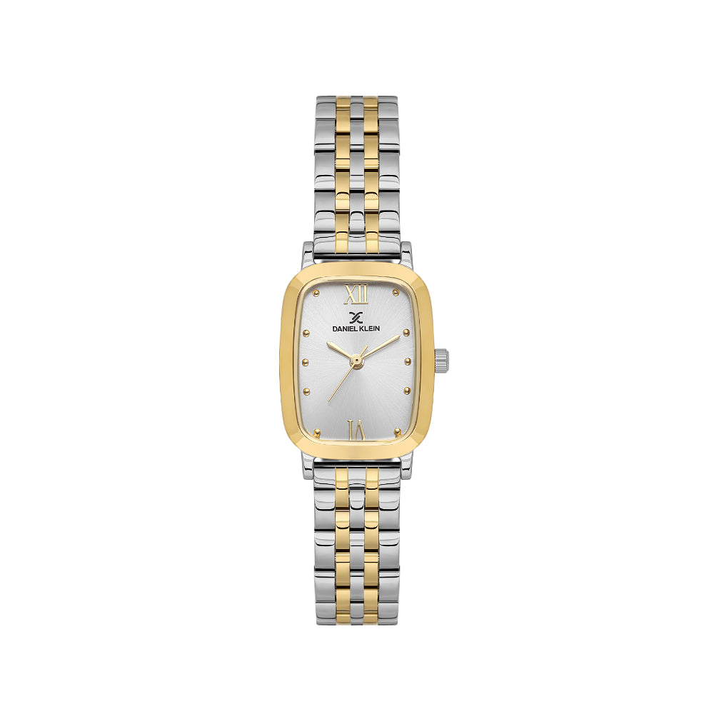 Daniel Klein Premium Silver and Gold Stainless Steel Watch for Women DK.1.14127-4