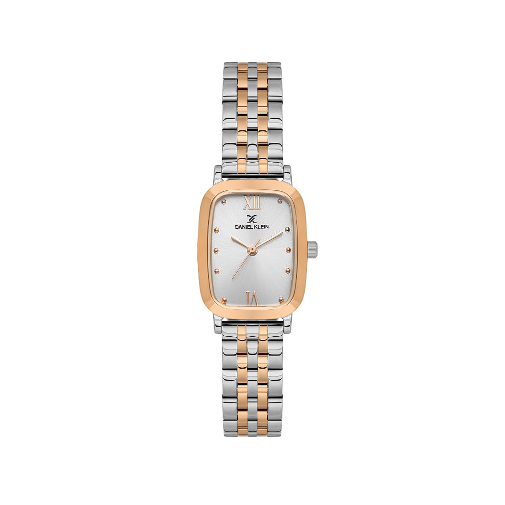 Daniel Klein Stainless Steel Silver and Rose Gold Watch for Women DK.1.14127-6