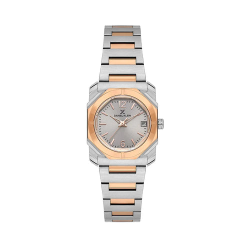 Daniel Klein Premium Silver and Rose Gold Stainless Steel Watch for Women DK.1.14128-6 - Daniel Klein Saudi Arabia