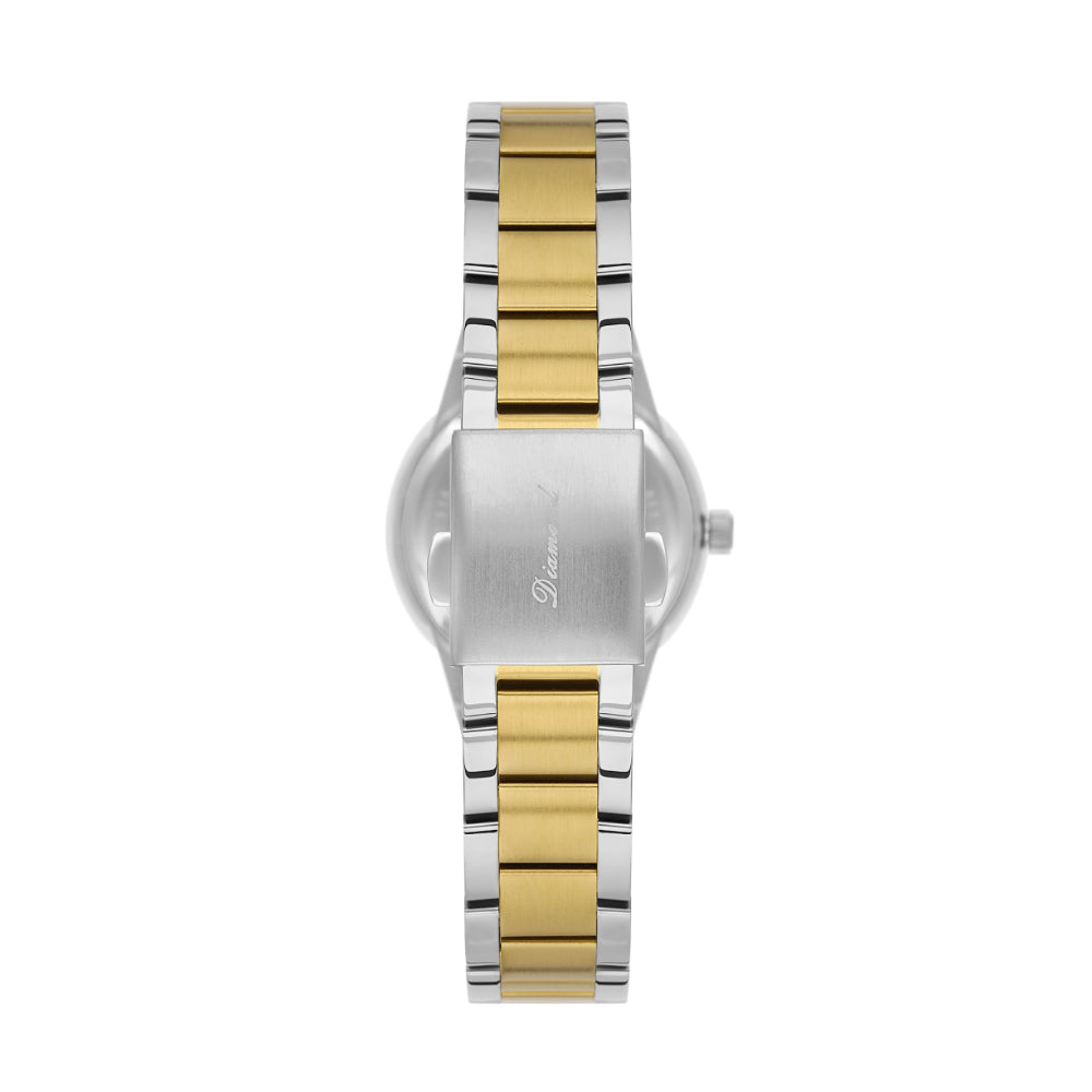 Daniel Klein Diamond Silver and Gold Stainless Steel Watch for Women DK.1.14136-4