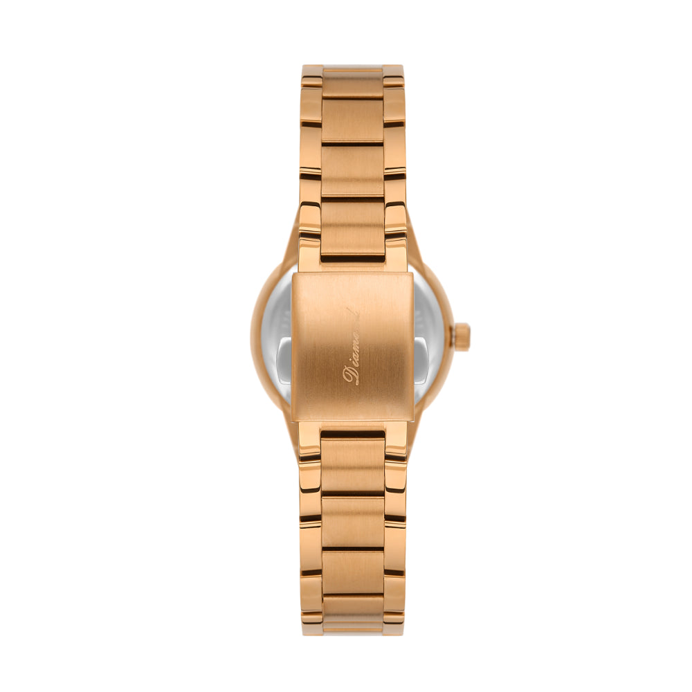 Daniel Klein Diamond Rose Gold Stainless Steel Watch for Women DK.1.14136-5