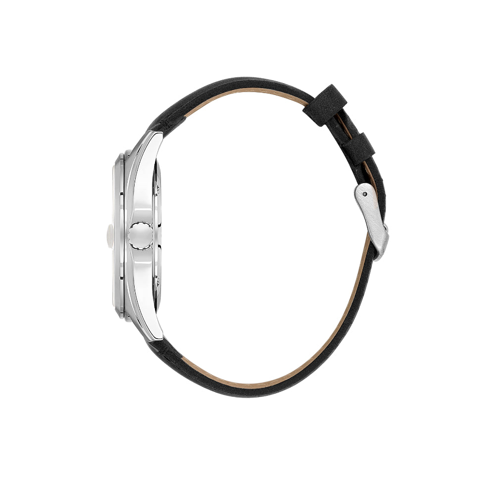 Daniel Klein Leather Black Watch for Men DK.1.14138-1