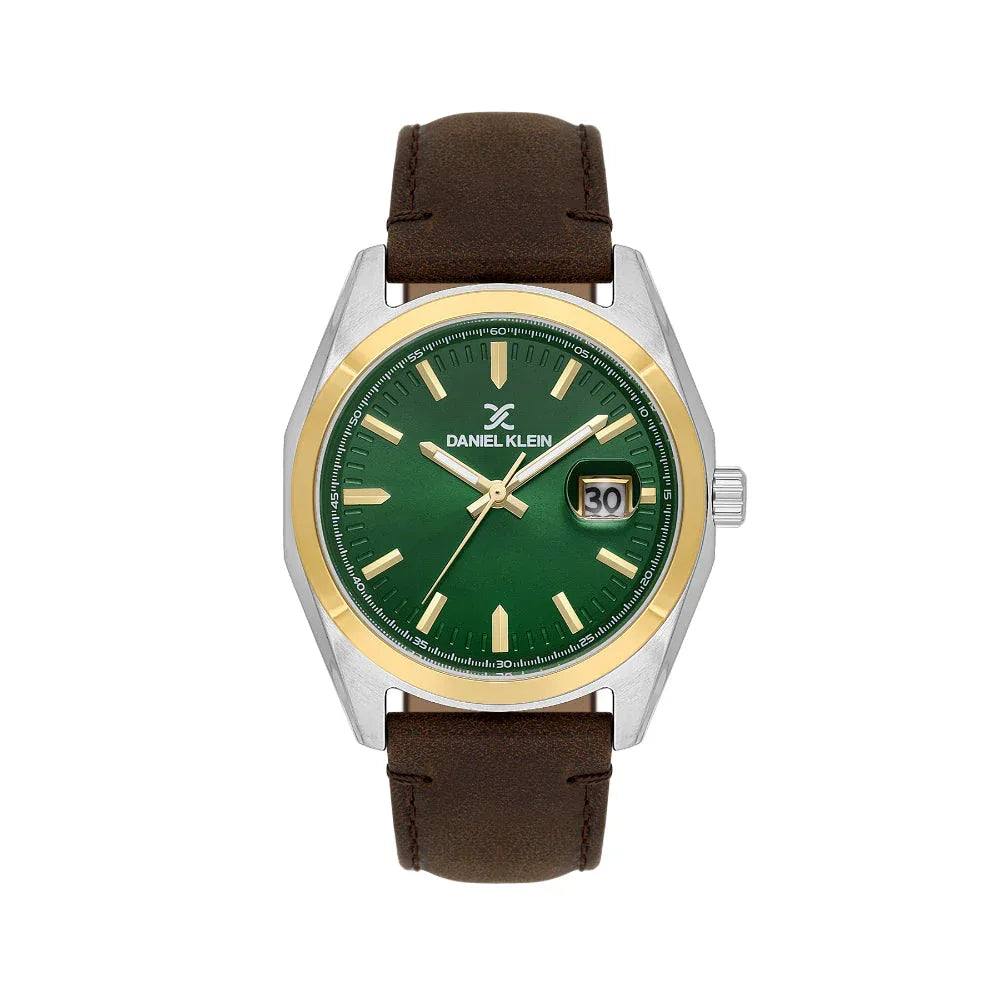 Daniel Klein Premium Dark Brown Leather Watch for Men DK.1.14138-3 - Daniel Klein Saudi Arabia