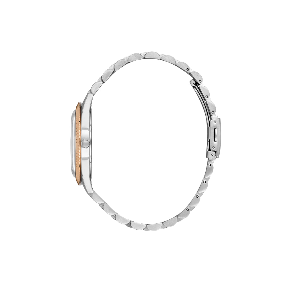 Daniel Klein Premium Silver and Rose Gold Stainless Steel Watch for Men DK.1.14139-4