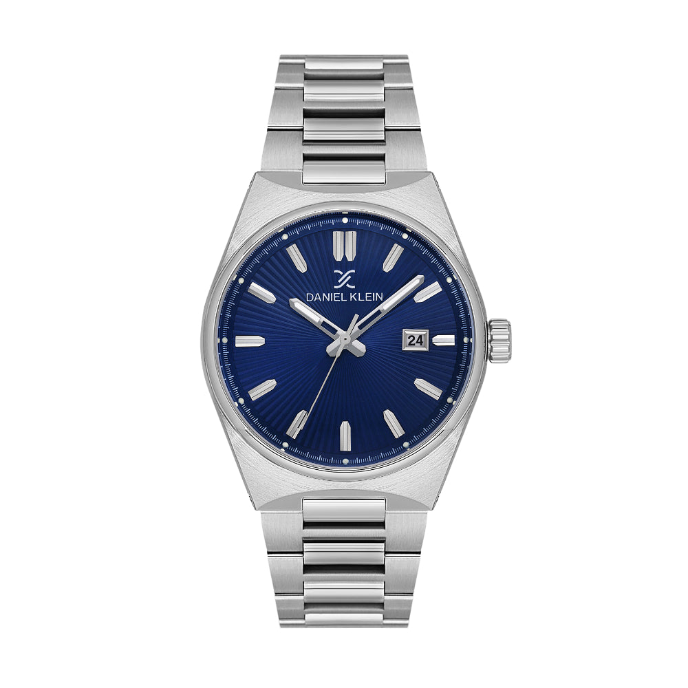Daniel Klein Premium Silver Stainless Steel Watch for Men DK.1.14140-3