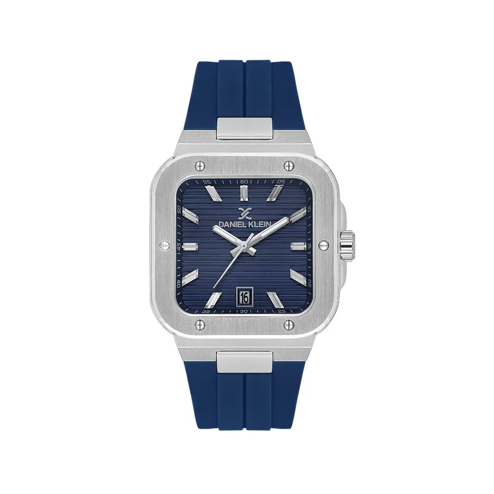 Daniel Klein Premium Dark Blue Silicone Band Watch for Men DK.1.14143-3 - Daniel Klein Saudi Arabia